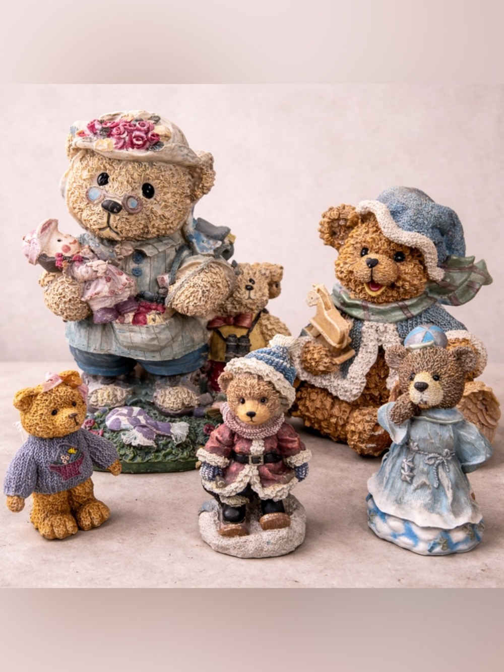 Multi Brand Resin Bear Figurine Collection